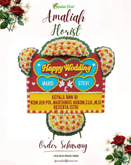 Papan Bunga Pernikahan Jenggot